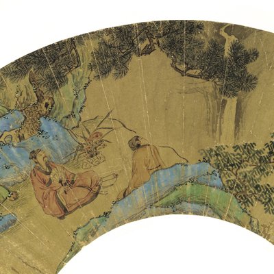 Dos eruditos en un paisaje montañoso, 1656 de Lan Ying